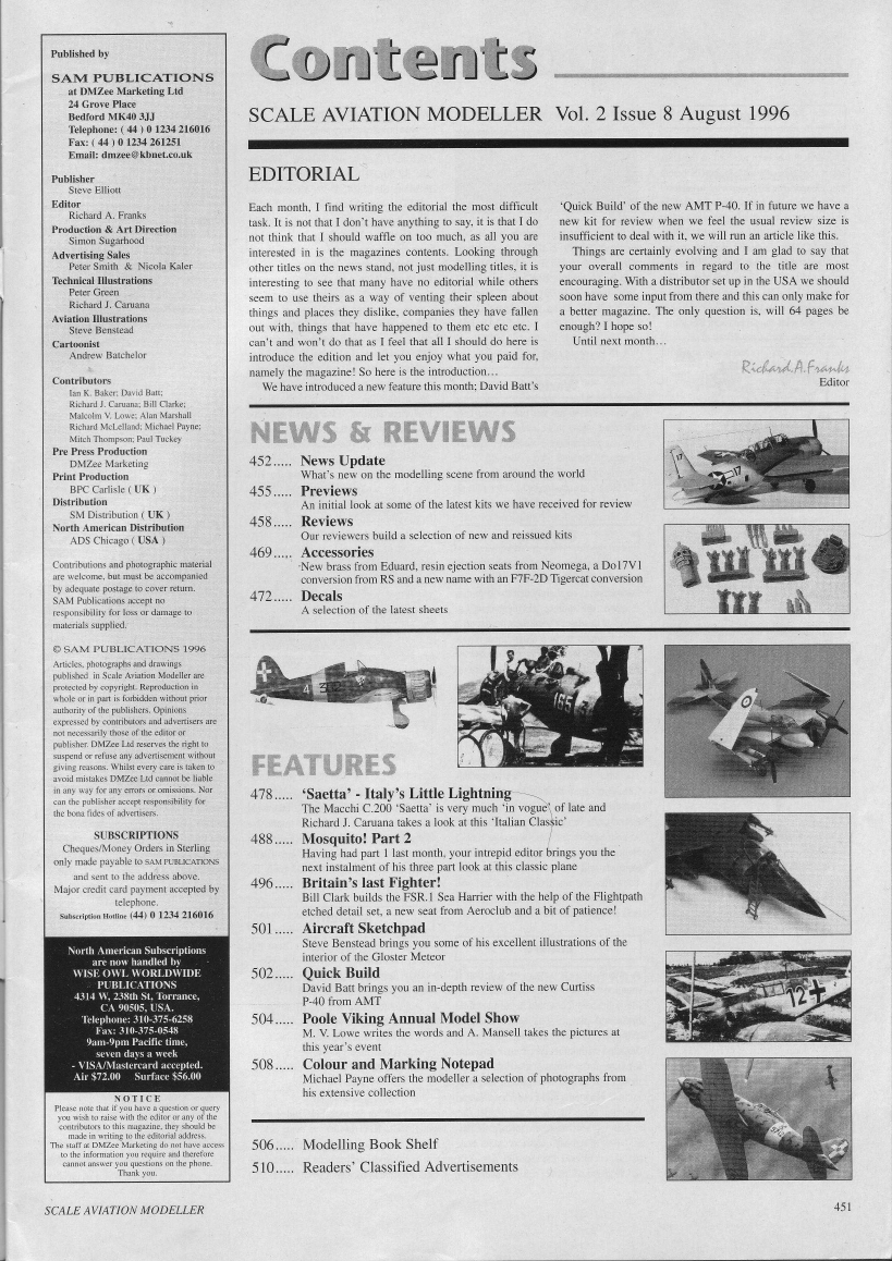 Scale Aviation Modeller International 1996-08